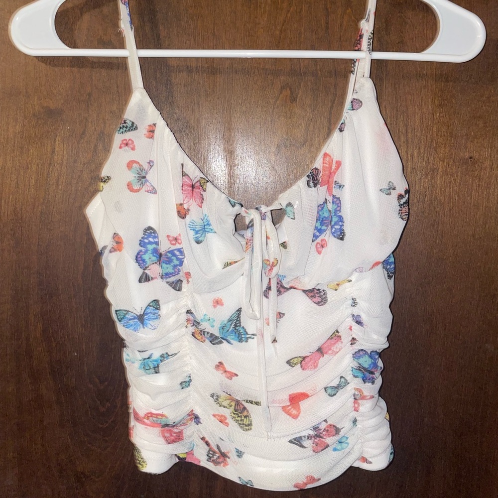 Just Polly butterfly top
